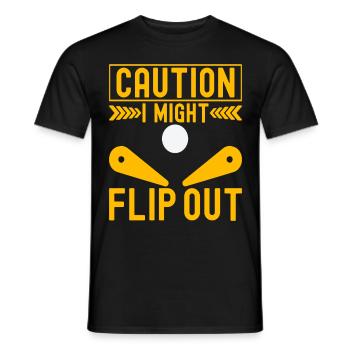 Pinball Flipper - Men's T-Shirt - black - Front - AI Model Male 178 light (178cm)