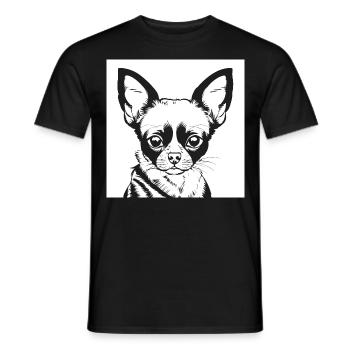 Lustiger Chihuahua mit Sonnenbrille Chihuahuas - Männer T-Shirt - Schwarz - Vorne - AI Model Male 178 light (178cm)