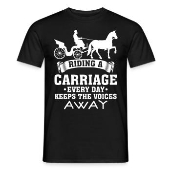 Riding Coachman Horse Carriage - Men's T-Shirt - black - Front - AI Model Male 178 light (178cm)