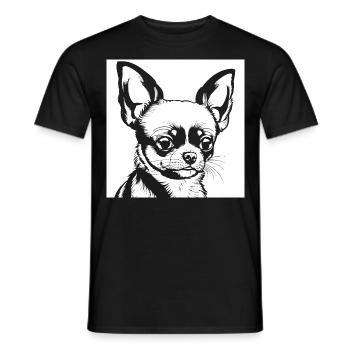 Lustiger Chihuahua mit Sonnenbrille Chihuahuas - Männer T-Shirt - Schwarz - Vorne - AI Model Male 178 light (178cm)