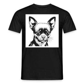 Funny Chihuahua wearing Sunglasses Chihuahuas - Men's T-Shirt - black - Front - AI Model Male 178 light (178cm)