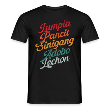 Lumpia Pancit Sinigang Adobo Lechon - Männer T-Shirt - Schwarz - Vorne - AI Model Male 178 light (178cm)