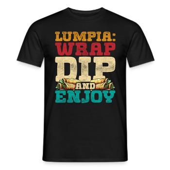 Lumpia Wrap Trempette Et Dégustez - T-shirt homme - noir - Devant - AI Model Male 178 light (178cm)