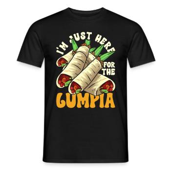 Lumpia I'm Just Here For The Lumpia - Männer T-Shirt - Schwarz - Vorne - AI Model Male 178 light (178cm)
