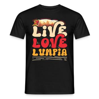 Live Love Lumpia - Männer T-Shirt - Schwarz - Vorne - AI Model Male 178 light (178cm)