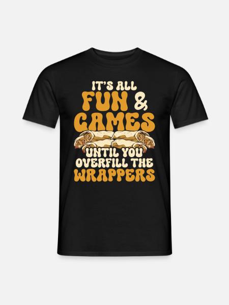 Lumpia Overfill - Männer T-Shirt - Schwarz