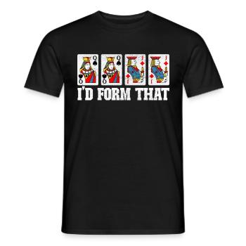 Binocular Pinochle - Men's T-Shirt - black - Front - AI Model Male 178 light (178cm)
