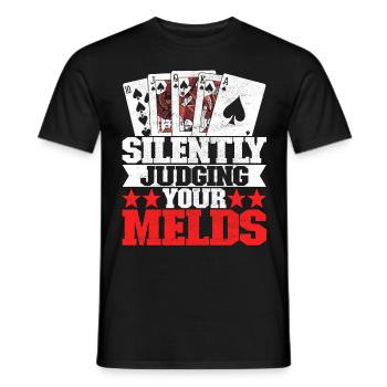 Jumelles Pinochle - T-shirt homme - noir - Devant - AI Model Male 178 light (178cm)