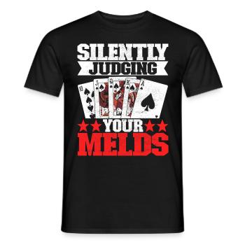 Binocular Pinochle - Men's T-Shirt - black - Front - AI Model Male 178 light (178cm)