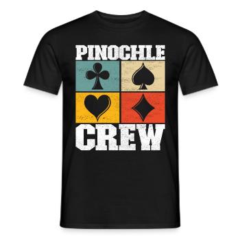 Binokel Pinochle - Men's T-Shirt - black - Front - AI Model Male 178 light (178cm)