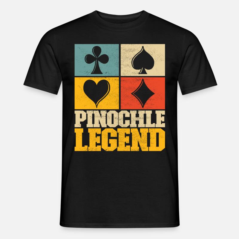 Binokel Pinochle - Männer T-Shirt - Schwarz