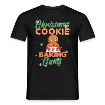 Christmas Baking Cookies Cookie Cookie Merry - Men's T-Shirt - black - Front - AI Model Male 178 light (178cm)