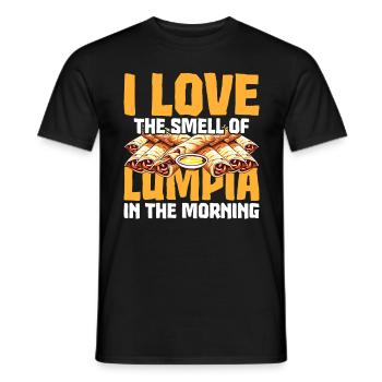 J’aime l’odeur de Lumpia le matin - T-shirt homme - noir - Devant - AI Model Male 178 light (178cm)