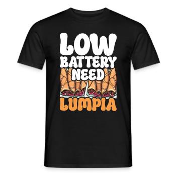 Low Battery need Lumpia - Männer T-Shirt - Schwarz - Vorne - AI Model Male 178 light (178cm)