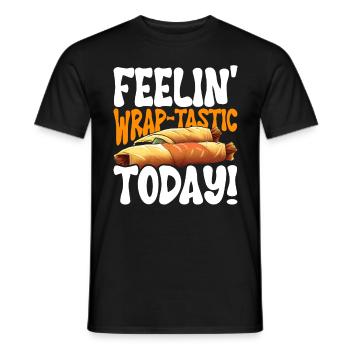 Lumpia Feelin' Wrap-tastic Today! - Männer T-Shirt - Schwarz - Vorne - AI Model Male 178 light (178cm)