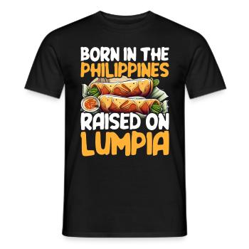 Born In The Philippines Raised On Lumpia - Männer T-Shirt - Schwarz - Vorne - AI Model Male 178 light (178cm)
