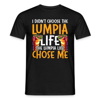 Lumpia Life - Männer T-Shirt - Schwarz - Vorne - AI Model Male 178 light (178cm)
