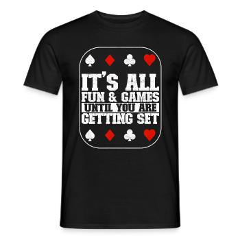 Binocular Pinochle - Men's T-Shirt - black - Front - AI Model Male 178 light (178cm)