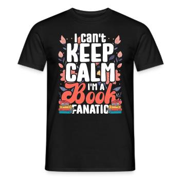 Reading Books Book Lovers Book Fanatic - Men's T-Shirt - black - Front - AI Model Male 178 light (178cm)