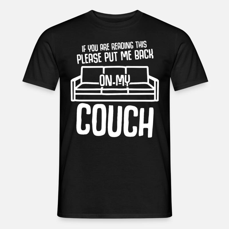 Couch Sofa - Männer T-Shirt - Schwarz