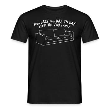 Couch Joke Sofa - Men's T-Shirt - black - Front - AI Model Male 178 light (178cm)