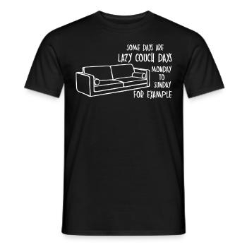 Canapé Blague Canapé paresseux - T-shirt homme - noir - Devant - AI Model Male 178 light (178cm)