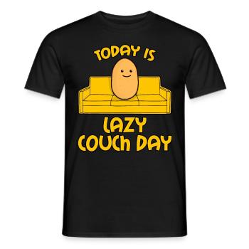 Potato Couch Sofa - Men's T-Shirt - black - Front - AI Model Male 178 light (178cm)