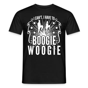 Boogie Woogie Swing Dancing - Men's T-Shirt - black - Front - AI Model Male 178 light (178cm)