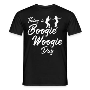 Swing Boogie Woogie Dance Dancing - Men's T-Shirt - black - Front - AI Model Male 178 light (178cm)