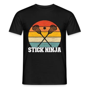Lacrosse Lacrosse Players - Men's T-Shirt - black - Front - AI Model Male 178 light (178cm)