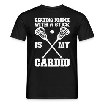 Lacrosse Lacrosse Players - Men's T-Shirt - black - Front - AI Model Male 178 light (178cm)