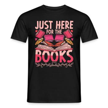 Les amoureux des livres sont là pour les livres - T-shirt homme - noir - Devant - AI Model Male 178 light (178cm)