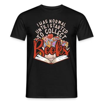 Reading Books Book Lovers Book Collectors - Men's T-Shirt - black - Front - AI Model Male 178 light (178cm)