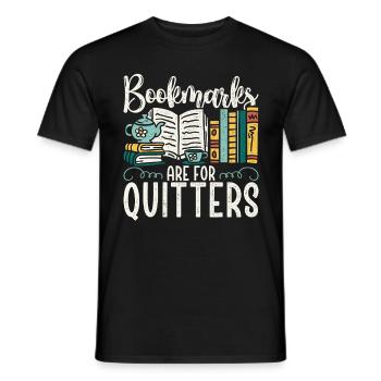Les signets de lecture de livres sont pour les arrêteurs de fumer - T-shirt homme - noir - Devant - AI Model Male 178 light (178cm)