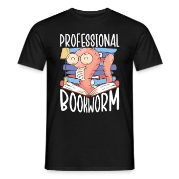 Professionnel rat de bibliothèque lecture livres amoureux des livres - T-shirt homme - noir - Devant - AI Model Male 178 light (178cm)