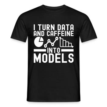 Data Science Data Analyst - Men's T-Shirt - black - Front - AI Model Male 178 light (178cm)