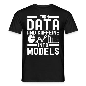 Data Science Data Analyst - Men's T-Shirt - black - Front - AI Model Male 178 light (178cm)