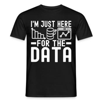 Analyste de données en science des données - T-shirt homme - noir - Devant - AI Model Male 178 light (178cm)