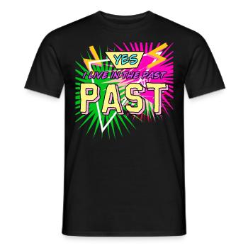 1980's Retro 80s Disco - Men's T-Shirt - black - Front - AI Model Male 178 light (178cm)