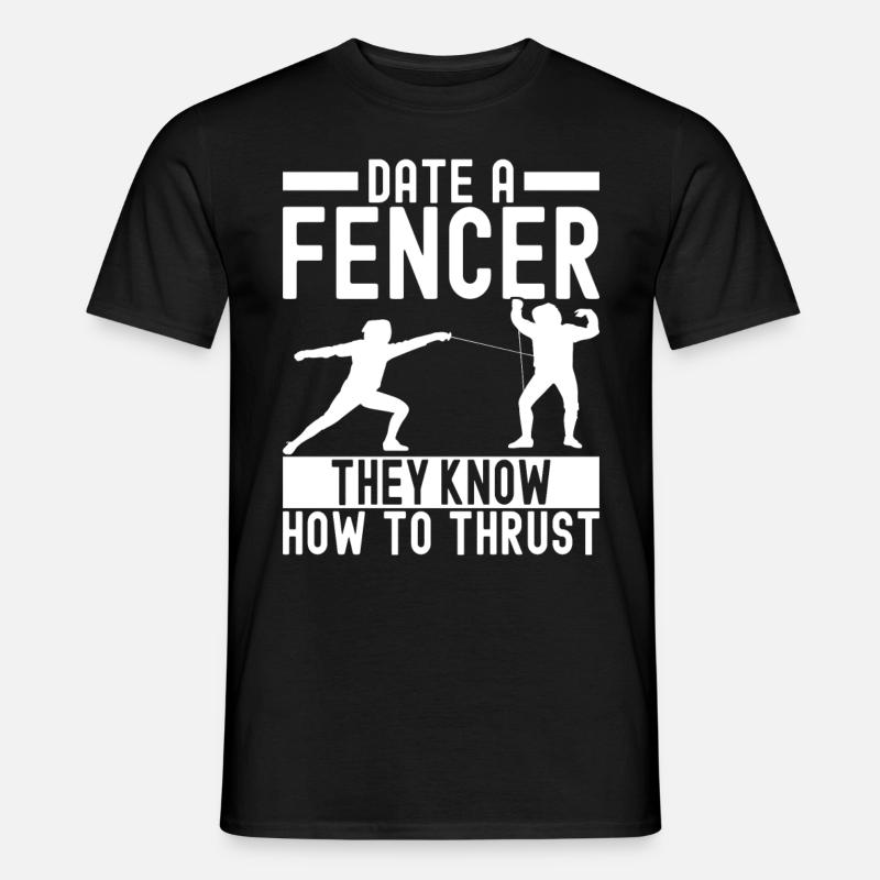 Fechten Fechtsport - Männer T-Shirt - Schwarz
