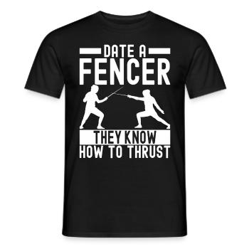 Fencing Fencing - Men's T-Shirt - black - Front - AI Model Male 178 light (178cm)