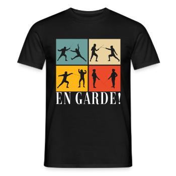 Fencing Fencing - Men's T-Shirt - black - Front - AI Model Male 178 light (178cm)