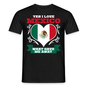 Mexico Heart Mexican Flag Mexicans - Men's T-Shirt - black - Front - AI Model Male 178 light (178cm)