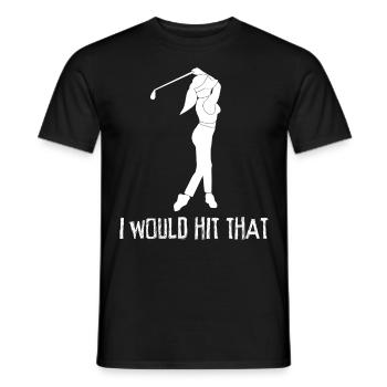 Golf Club Golf Ball Golfer - Männer T-Shirt - Schwarz - Vorne - AI Model Male 178 light (178cm)
