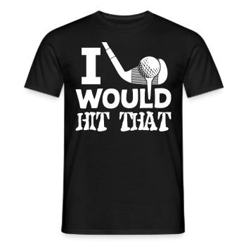 Golf Ball Golfer Golf Club - Männer T-Shirt - Schwarz - Vorne - AI Model Male 178 light (178cm)