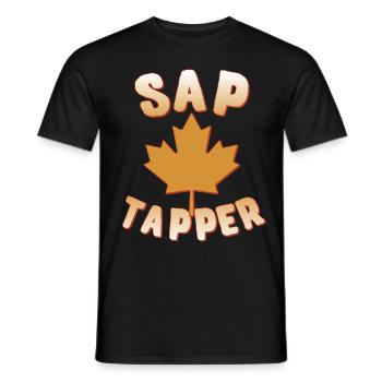 Sap Tapper Maple Syrup Season - Men's T-Shirt - black - Front - AI Model Male 178 light (178cm)
