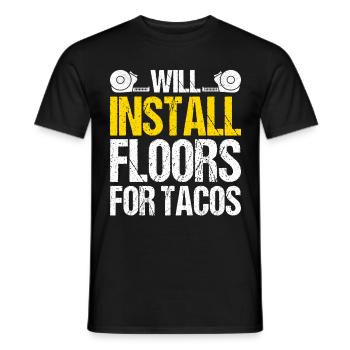 Tiler Floor Layer - Men's T-Shirt - black - Front - AI Model Male 178 light (178cm)