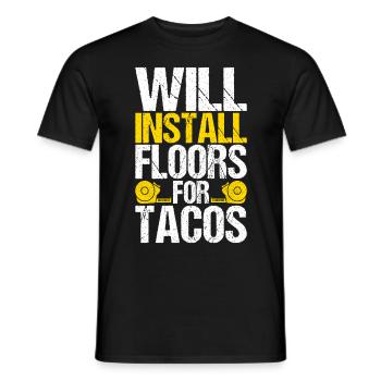 Tiler Floor Layer - Men's T-Shirt - black - Front - AI Model Male 178 light (178cm)