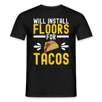 Tiler Floor Layer - Men's T-Shirt - black - Front - AI Model Male 178 light (178cm)