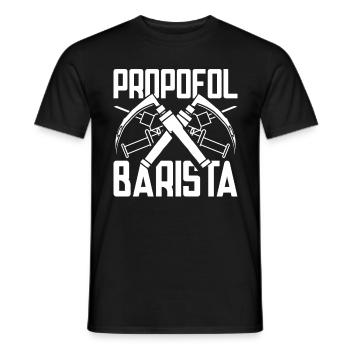 Anesthésiste Anesthésiste Propofol Barista - T-shirt homme - noir - Devant - AI Model Male 178 light (178cm)